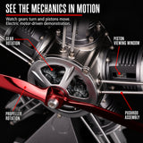 TECHING Jet Engine Model Kit 5-Cylinder Radial Engine Model Kit That Runs Mechanical Metal Assembly DM116 230+pcs