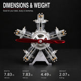 TECHING Jet Engine Model Kit 5-Cylinder Radial Engine Model Kit That Runs Mechanical Metal Assembly DM116 230+pcs