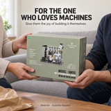 TECHING Mini Diesel Engine Model kit That Runs OHV 4-Cylinder Engine Mechanical Metal Assembly DIY Car Engine Model Kit 300+pcs DM-115