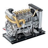 TECHING Mini Diesel Engine Model kit That Runs OHV 4-Cylinder Engine Mechanical Metal Assembly DIY Car Engine Model Kit 300+pcs DM-115