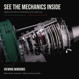 TECHING Jet Engine Model Kit Twin-Spool turbofan Engine Model kit That Works Metal Assembly 1/10 Electric Aircraft Engine Jet Engine Model Craft Gift for Adult - 1000+PCS DM119