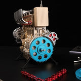 TECHING v8 Engine Model kit Mechanical Metal Assembly DIY Car Engine Model Kit 500+Pcs Educational Experiment Toy