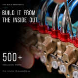TECHING v8 Engine Model kit that Works Metal Mechanical Metal Assembly DIY Car Engine Model Kit 500+Pcs Educational Experiment (8 Cylinder Engine)