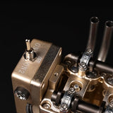 TECHING v8 Engine Model kit Mechanical Metal Assembly DIY Car Engine Model Kit 500+Pcs Educational Experiment Toy