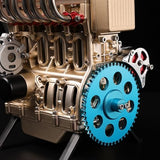 TECHING v8 Engine Model kit Mechanical Metal Assembly DIY Car Engine Model Kit 500+Pcs Educational Experiment Toy