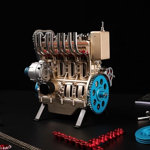 TECHING v8 Engine Model kit Mechanical Metal Assembly DIY Car Engine Model Kit 500+Pcs Educational Experiment Toy