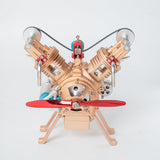 TECHING mini v2 Engine Model kit That Runs Mechanical Metal Assembly DIY