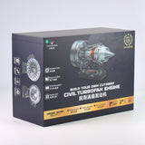 DM121 1/12 Scale Dual Spool Turbofan Engine Model Kit - Build Your Own Functional Jet Engine, 300+ Pcs STEM Educational Hobby Kit
