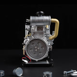 TECHING Mini Diesel Engine Model kit That Runs OHV 4-Cylinder Engine Mechanical Metal Assembly DIY Car Engine Model Kit 300+pcs DM-115