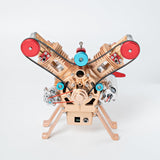 TECHING mini v2 Engine Model kit That Runs Mechanical Metal Assembly DIY
