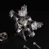 TECHING Jet Engine Model Kit 5-Cylinder Radial Engine Model Kit That Runs Mechanical Metal Assembly DM116 230+pcs