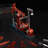 TECHING Pumping Unit Model Kit 219pcs 3D Metal Pumping Unit Model DIY Assembly Model Science Education Gift