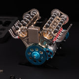 TECHING v8 Engine Model kit that Works Metal Mechanical Metal Assembly DIY Car Engine Model Kit 500+Pcs Educational Experiment (8 Cylinder Engine)