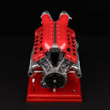 DM108 Metal V12 Engine Model Kit That Works 800+ PCS Metal Motorized 4-Stroke Engine with Electric Drive, DIY STEM Building Project & Educational Gift for Adults, and Car Enthusiasts