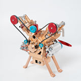 TECHING mini v2 Engine Model kit That Runs Mechanical Metal Assembly DIY