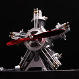TECHING Jet Engine Model Kit 5-Cylinder Radial Engine Model Kit That Runs Mechanical Metal Assembly DM116 230+pcs