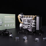 TECHING Mini Diesel Engine Model kit That Runs OHV 4-Cylinder Engine Mechanical Metal Assembly DIY Car Engine Model Kit 300+pcs DM-115