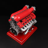 DM108 Metal V12 Engine Model Kit That Works 800+ PCS Metal Motorized 4-Stroke Engine with Electric Drive, DIY STEM Building Project & Educational Gift for Adults, and Car Enthusiasts