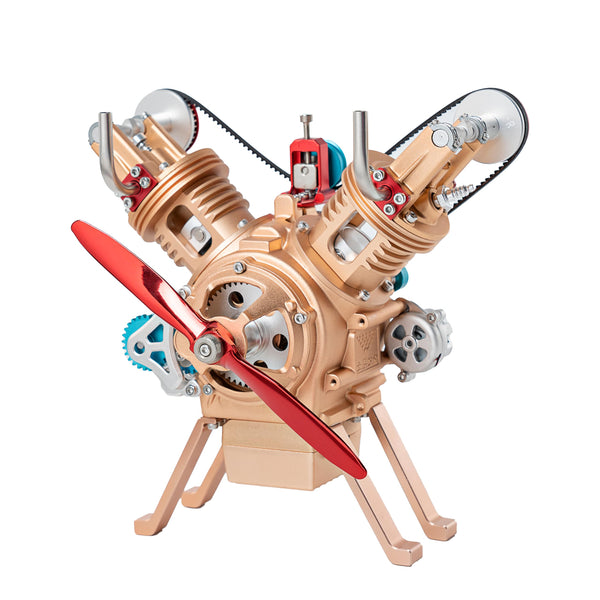 TECHING mini v2 Engine Model kit That Runs Mechanical Metal Assembly DIY