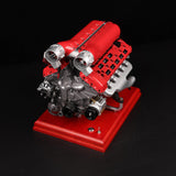 DM108 Metal V12 Engine Model Kit That Works 800+ PCS Metal Motorized 4-Stroke Engine with Electric Drive, DIY STEM Building Project & Educational Gift for Adults, and Car Enthusiasts