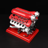 DM108 Metal V12 Engine Model Kit That Works 800+ PCS Metal Motorized 4-Stroke Engine with Electric Drive, DIY STEM Building Project & Educational Gift for Adults, and Car Enthusiasts
