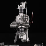 TECHING Jet Engine Model Kit 5-Cylinder Radial Engine Model Kit That Runs Mechanical Metal Assembly DM116 230+pcs