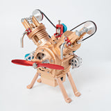 TECHING mini v2 Engine Model kit That Runs Mechanical Metal Assembly DIY