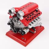 DM108 Metal V12 Engine Model Kit That Works 800+ PCS Metal Motorized 4-Stroke Engine with Electric Drive, DIY STEM Building Project & Educational Gift for Adults, and Car Enthusiasts
