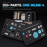 TECHING Metal Inline 4-Cylinder Engine Model Kit that Works for Adults