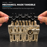TECHING Metal Inline 4-Cylinder Engine Model Kit that Works for Adults