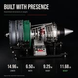 TECHING Jet Engine Model Kit Twin-Spool turbofan Engine Model kit That Works Metal Assembly 1/10 Electric Aircraft Engine Jet Engine Model Craft Gift for Adult - 1000+PCS DM119