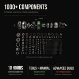 TECHING Jet Engine Model Kit Twin-Spool turbofan Engine Model kit That Works Metal Assembly 1/10 Electric Aircraft Engine Jet Engine Model Craft Gift for Adult - 1000+PCS DM119
