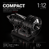 DM121 1/12 Scale Dual Spool Turbofan Engine Model Kit - Build Your Own Functional Jet Engine, 300+ Pcs STEM Educational Hobby Kit